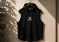 INFIT Black Core Sleeveless Hoodie for summer – Black