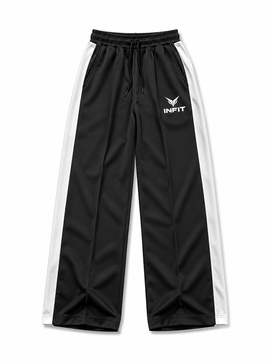 INFIT BLACK PLAIN BAGGY TROUSERE