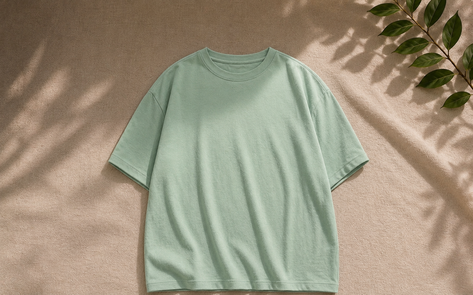 INFIT DROPSHOULDER T SHIRT LIGHT GREEN COLOUR
