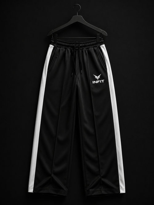 INFIT BLACK PLAIN BAGGY TROUSERE