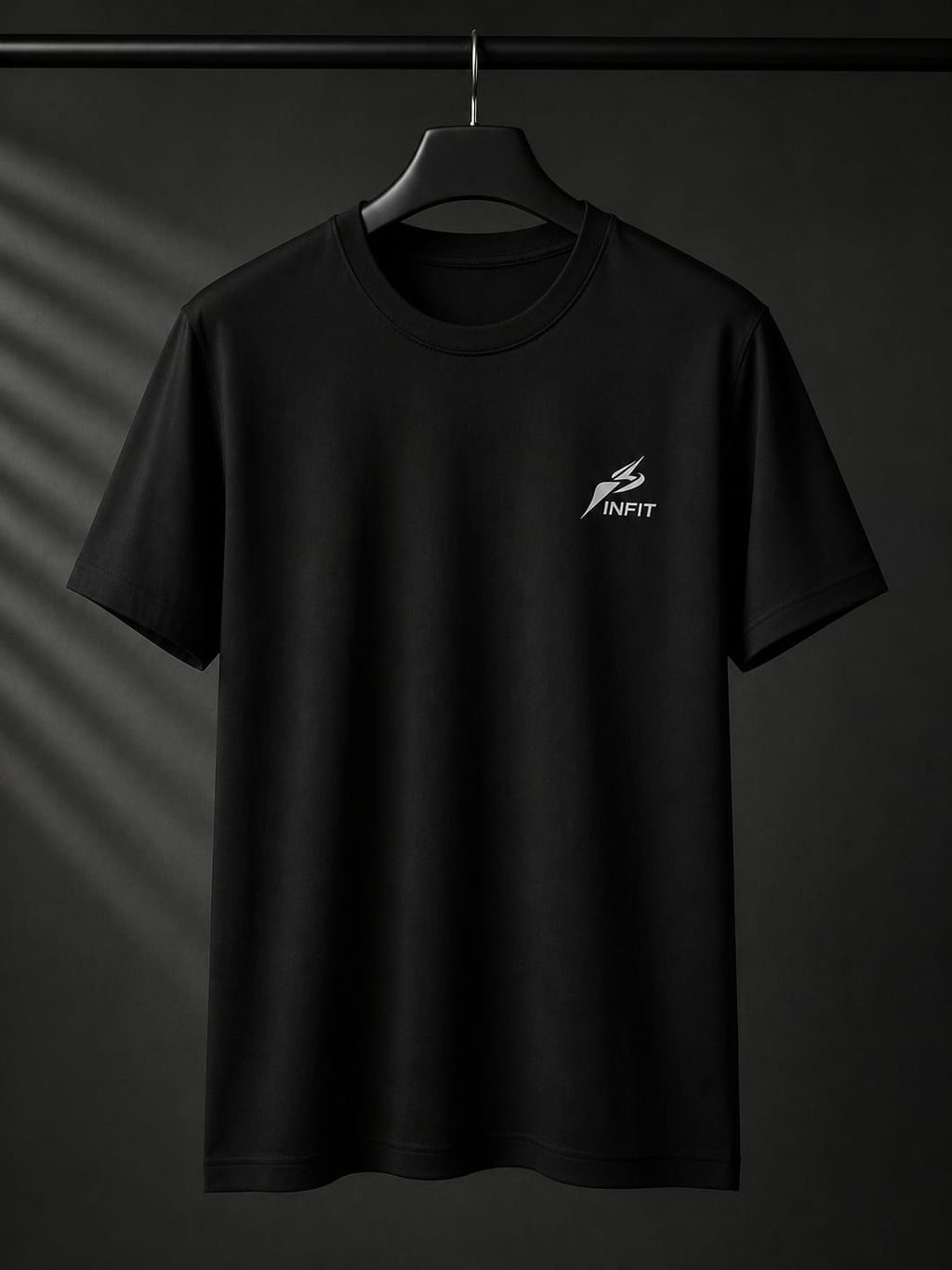 INFIT Essential Black  T-Shirt for gym + causal