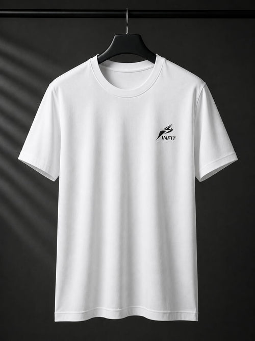 INFIT  White T-Shirt causal and for gym
